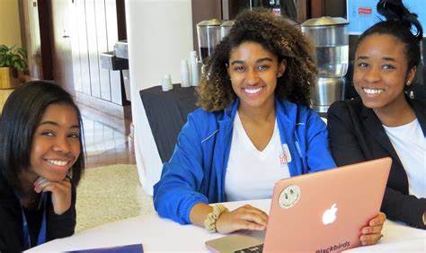 Spelman College Students With Laptops