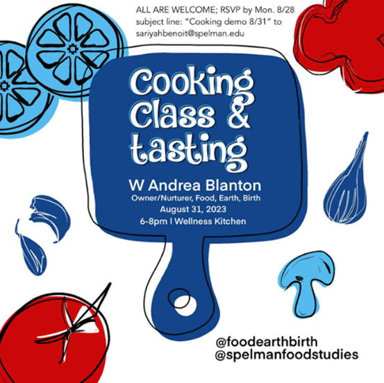 Cooking Class & Tasting flyer