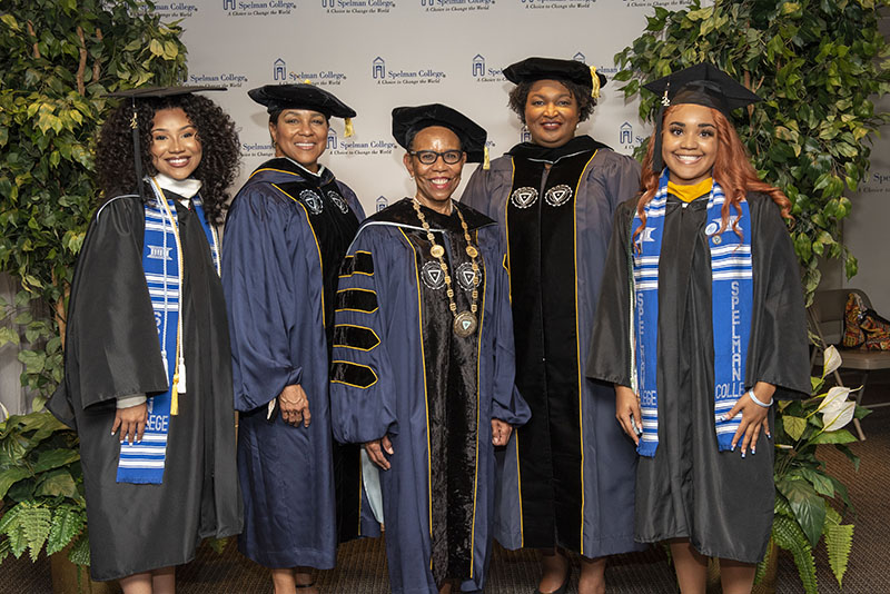 Spelman College Commencement 2022 - Group photo with Mary Schmidt Campbell.