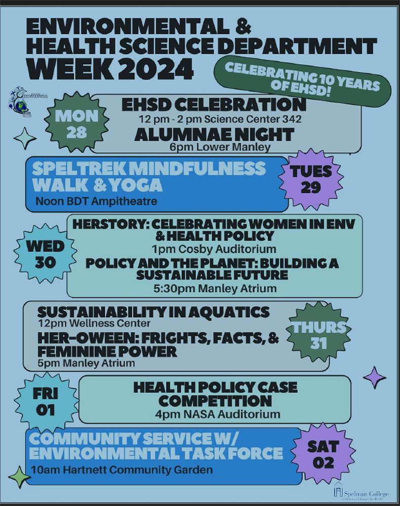 Environmental and Health Science Department Week 2024