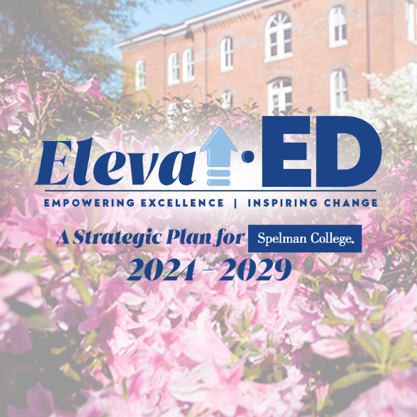 elevat-ed graphic in front of campus backdrop