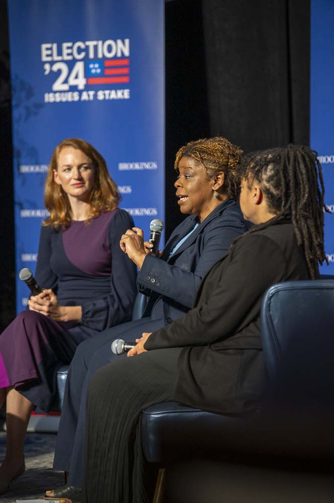 Raquel Hill speaking at panel