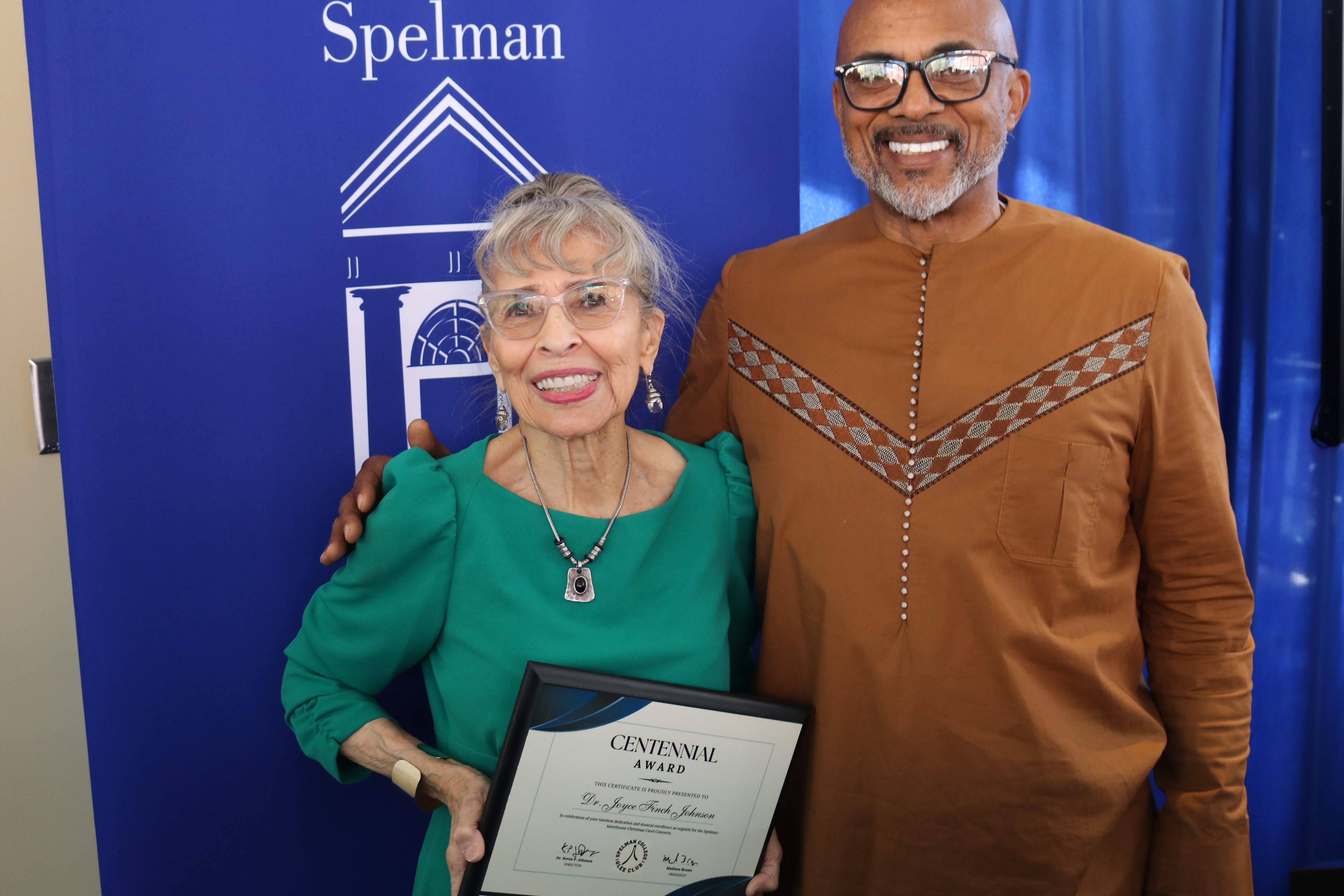 Dr. Joyce Johnson accepting her award