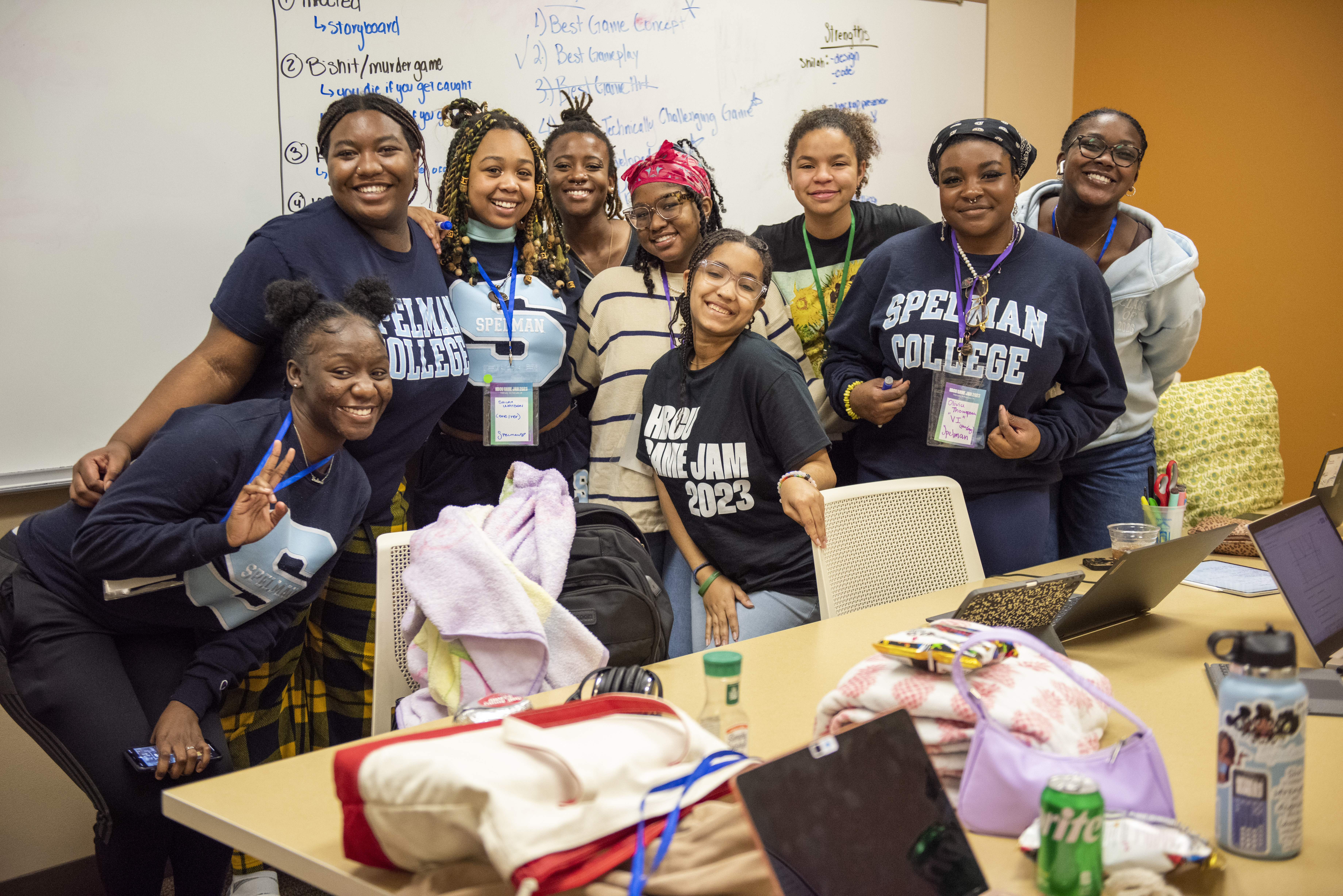 Group of HBCU Game Jam students 