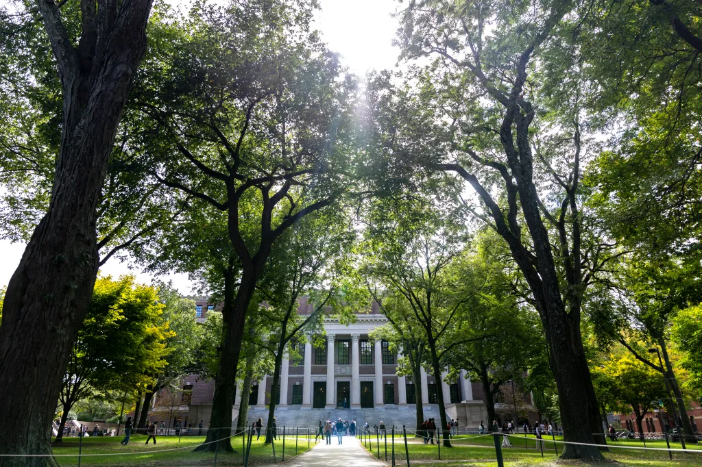 Widener library exterior shot