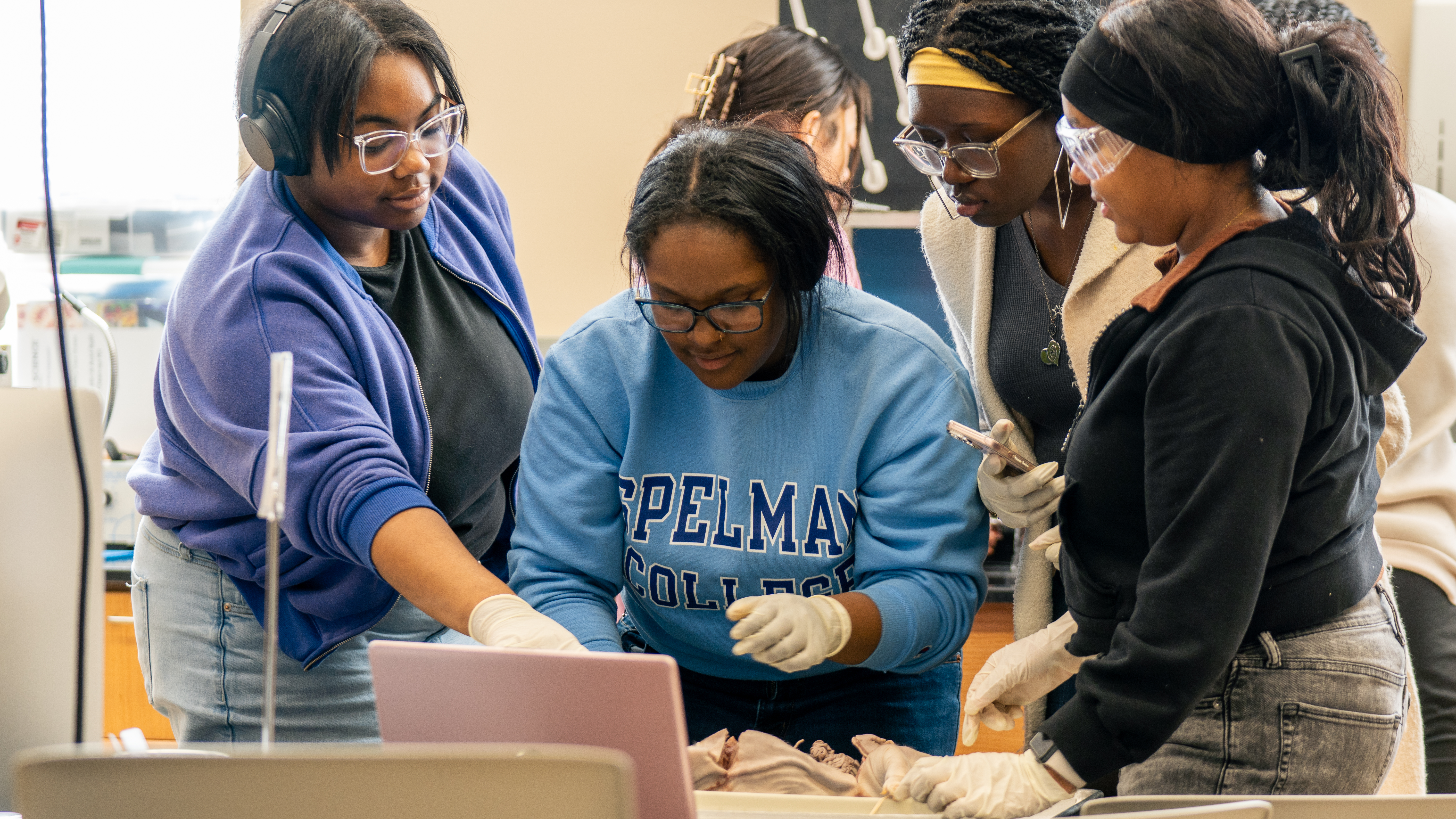 Students at a Computer Using AI